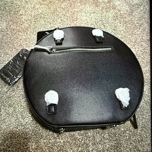 Elegant Black Round Women's Shoulder Bag